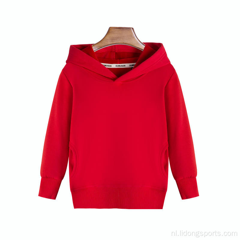 Aangepaste modieuze katoenen fleece lege kinderen hoodies