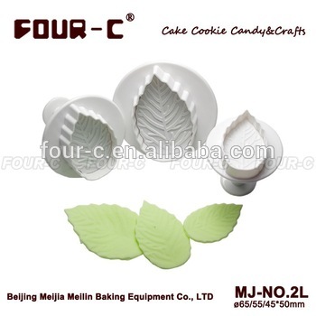 Leaf shape fondant pastry plunger cutter, leaf plunger cutters fondant cake decorating plunger cutters,sugarcraft cutters