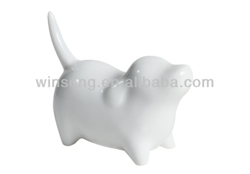 White Ceramic flying Pig Home Decoration