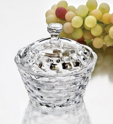 crystal glass weave candy box