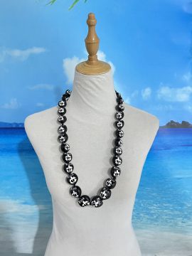 Acrylic Printed Aloha Kukui Nut Neck Lei