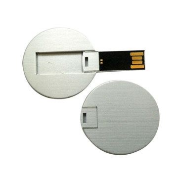 Metal Round Credit Card usb flash drive