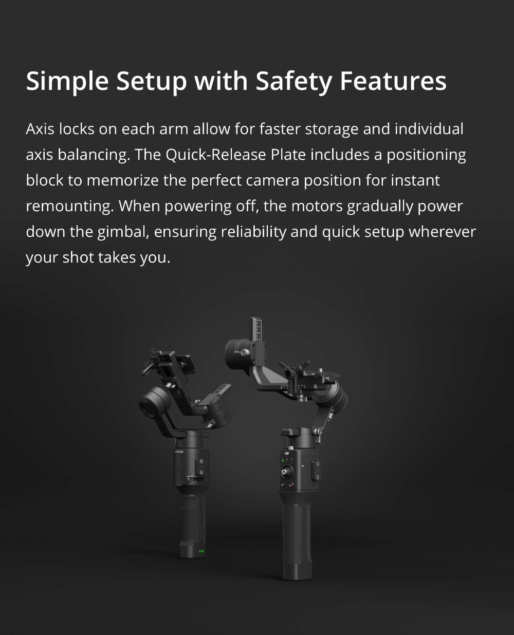 DJI Ronin-SC / Ronin-SC Pro Combo is 3-axis stabilizer for mirrorless cameras lightweight design original Ronin SC in stock