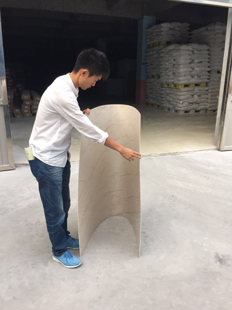 PVC wooden texture imitation sheet for interior