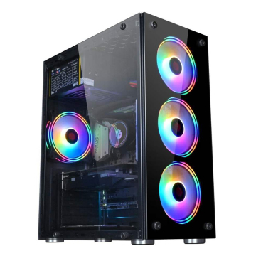 2023 Colorful RGB Light Mid Tower Gaming PC Case