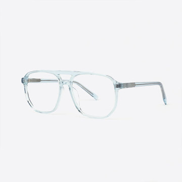 Double bridge Acetate Unisex Blue Light Eyeglasses