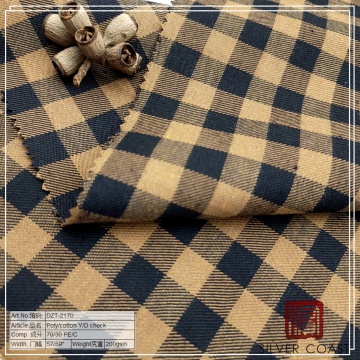 Poly cotton yarn dyed check