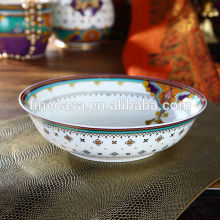 9 Inches Luxury Fine White Porcelain Pasta Bowl of Summer of Persia