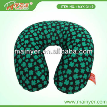 comfortable u shape pillow, printing microbead pillow,