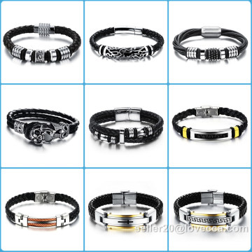 Bracelet Men Leather For Mens Genuine Leather Bracelet/Leather Cuff Bracelet