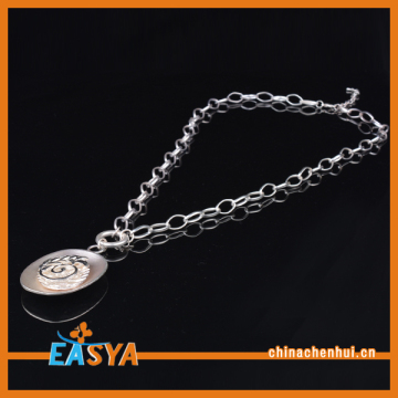 Mens Silver Necklace Silver Chain Pendant Necklace