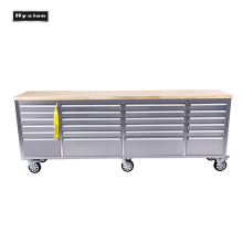 Hyxion stainless steel wheels for bench tools box set mechanic with home tools