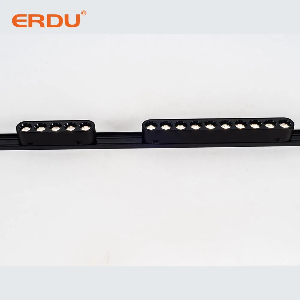 Erdu Ceiling Linear 48V 35mm Slim Rail Magnetic Track Light System Ultra Thin Surface Mounted COB Spotlight LED Magnetic Track L