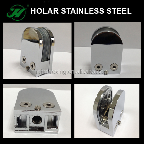 Stainless steel glass clamps for stairs handrail