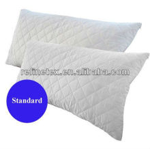 White quilted pillow protector