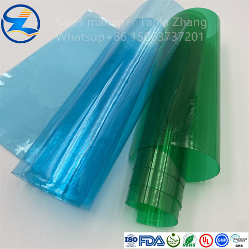 Colored soft green PVC film for making bags