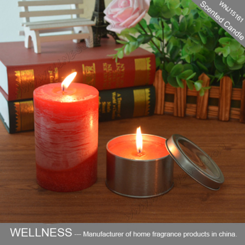 mini red pillar candles with lid for travel