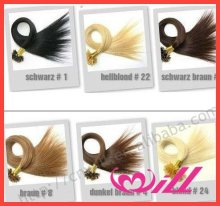 Discount New And Fashion Style Multicolor Human Hair Nail Extension Nail tip Hair Extension