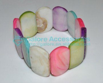 multi color paua horse shell jewelry bracelet picture