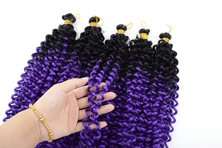 Synthetic Water Wave Crochet Braiding Hair 14" Crochet Hair Extensions Water Deep Wave Braids