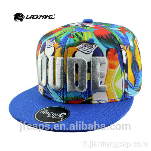 Cappellini piatti hiphop snapback economici con ricamo 3D