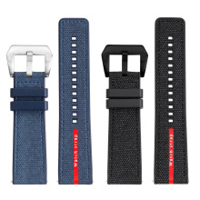 Luna Rossa Series Nylon + Rubber 24mm Waterproof Watch Strap for Fat Sea Submarine PAM1391/1565