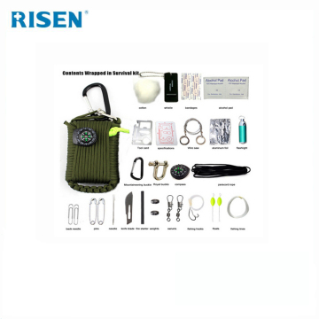 Durable Outdoor Emergency Set Survival Paracord Bracelet Kit with Fishing Tools