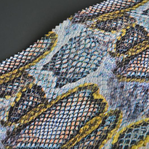 Surface Smooth Printed Snake Skin Leather for Package