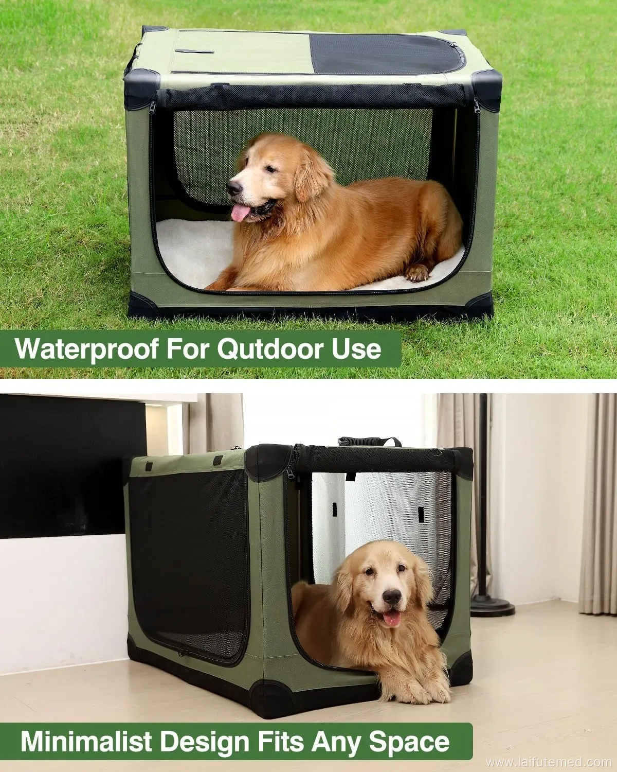 Brighthomey 36 Inch Collapsible Travel Crate for Medium to Large Dogs