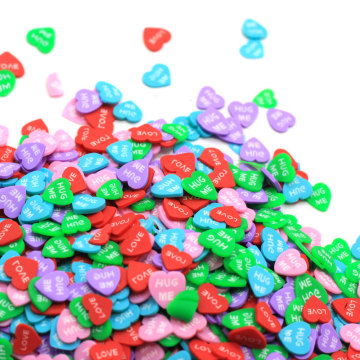 Προμήθεια 500g Heart Love Polymer Clay Slakes About 5 * 6mm Diy Nail Art Accessories Accessories Κοσμήματα Διακοσμητικό κατάστημα