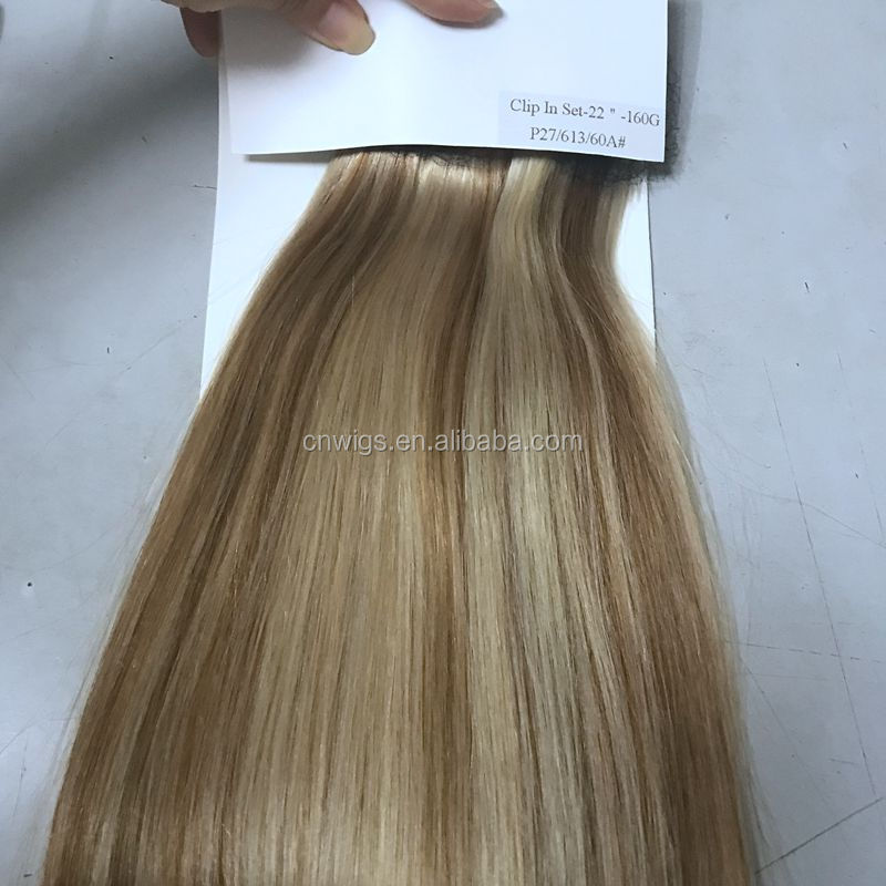 Double Drawn 7pieces Set Sexi Clip Hair Extensions Attach Full Head Remy 100% Human Remi Indian Lace 8-32inch 200 220 380grams