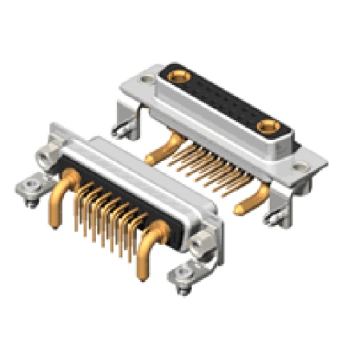 17W2 D-sub vrouwelijke haakse connector met schroeven