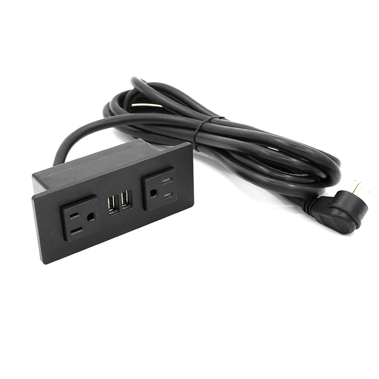 Einbau-Steckdose mit 2 Steckdosen Recessed Power Outlet with 2 Sockets