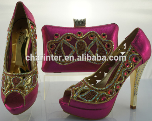 ladies wedding shoes and bag to match(ME1101)