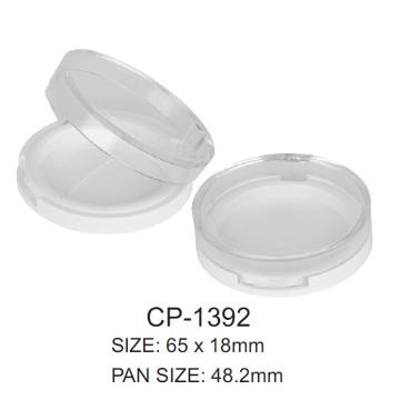 Round Empty Plastic Compact Case