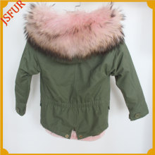 Jsfur Wholesale Winter Kids Parka With Fur lining Jacket