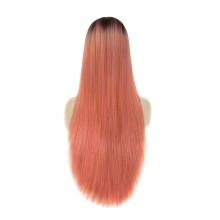 Wholesale Transparent lace wig synthetic long straight wig