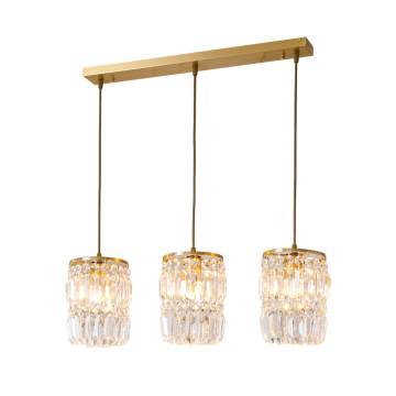 LEDER Modern Round Crystal Pendant Light