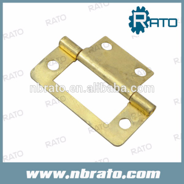 small brass plated cabinet hinge