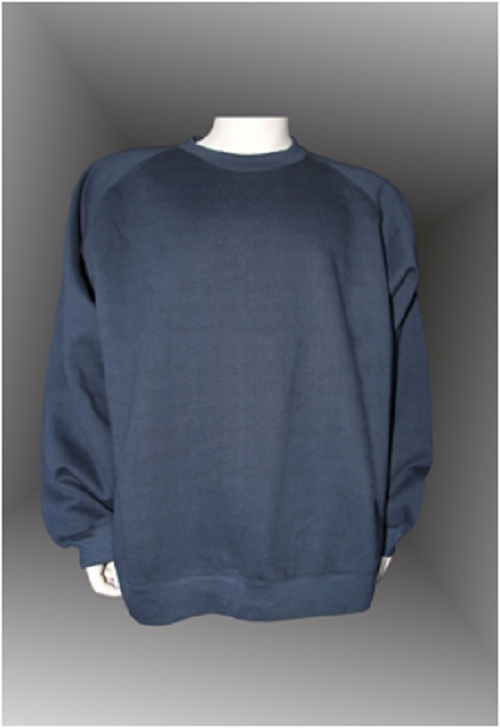 Schwarz 65% Polyester 35% Baumwoll -Fleece -Top.