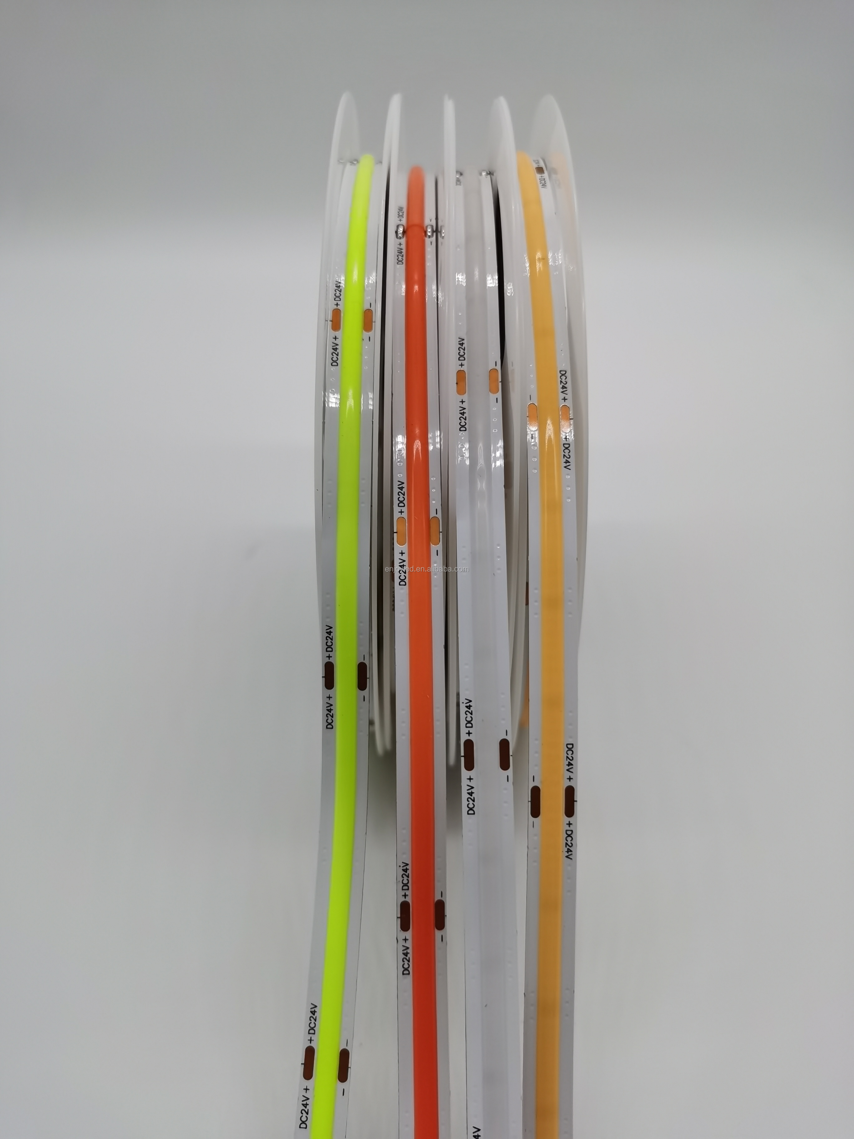 high density led tape ribbon light 8mm ip20 9w/m white warm white dotless flexible cob led strip