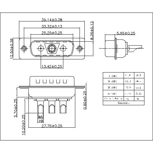 PDB3V3-MXXX POWER D-SUB 3V3 SOLDER CUP-MALE