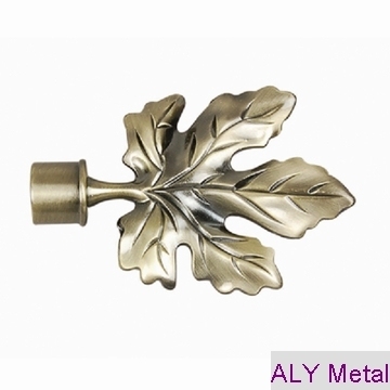 maple leaf curtain finial