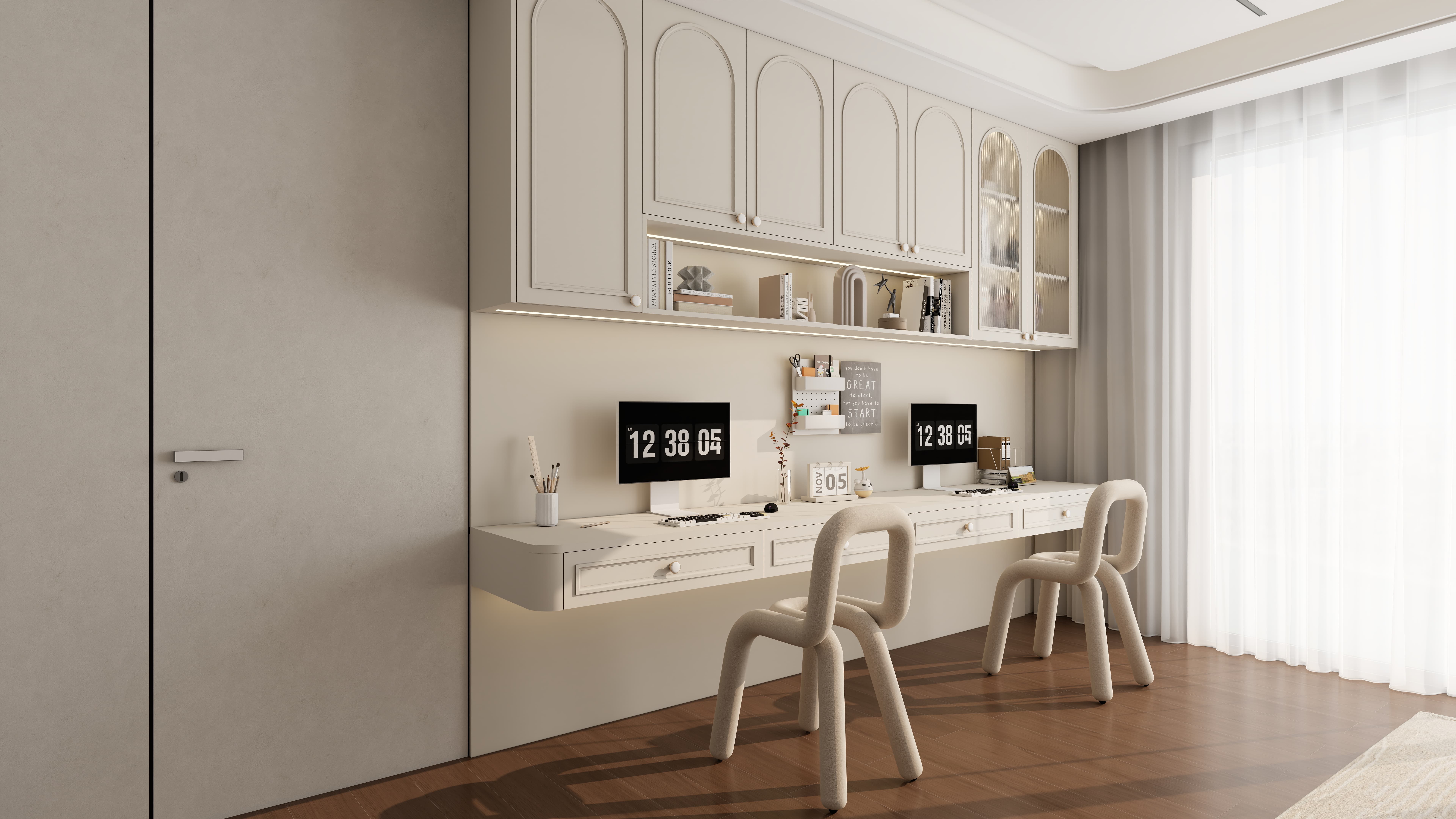 Современный дизайн книжного шкафа Barahton Barahton modern bookcase desk designs
