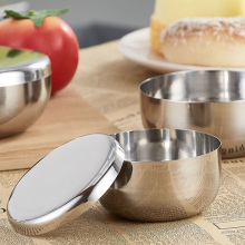 Stainless Steel Thickened Bowl with Cover