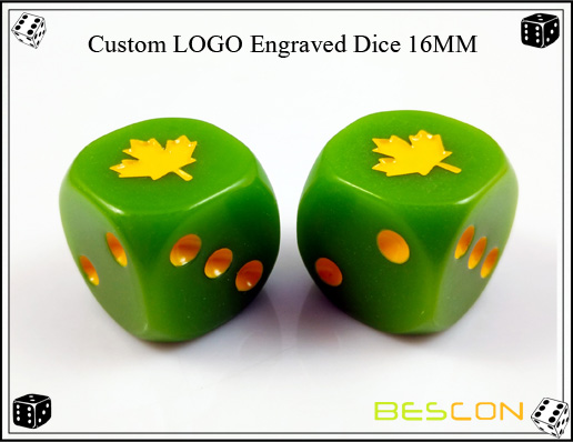 Custom LOGO Engraved Dice 16MM