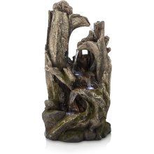 Fem tiered Rainforest Tree Trunk LED -lampor Fountain