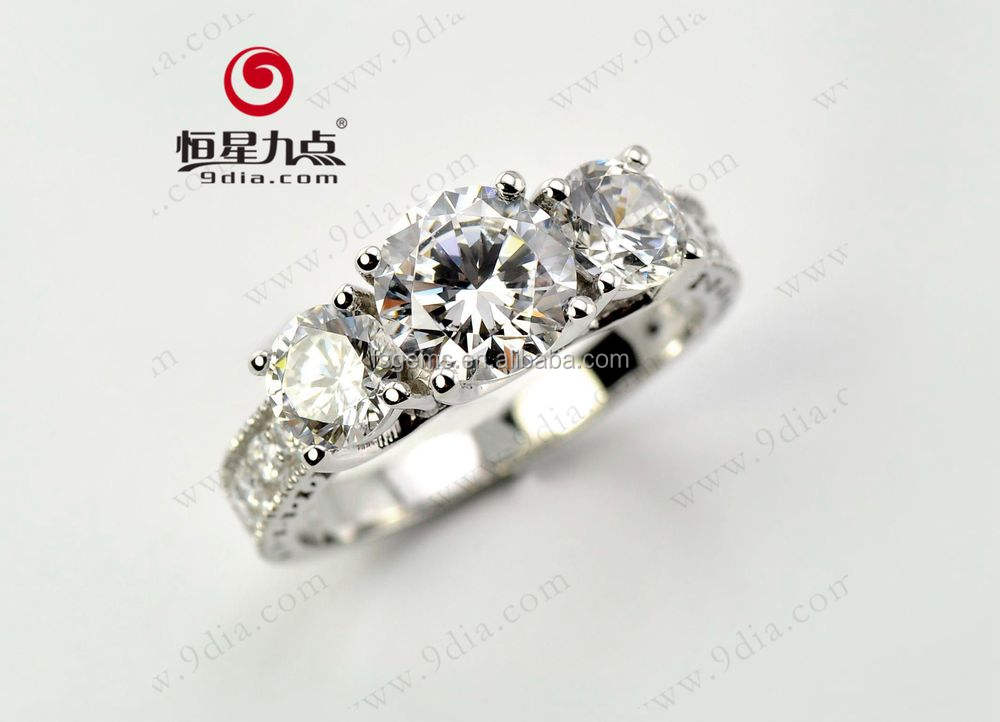 Wholesale Morganite Pink CZ 925 Sterling Silver Ring Wedding Rings Sterling Silver