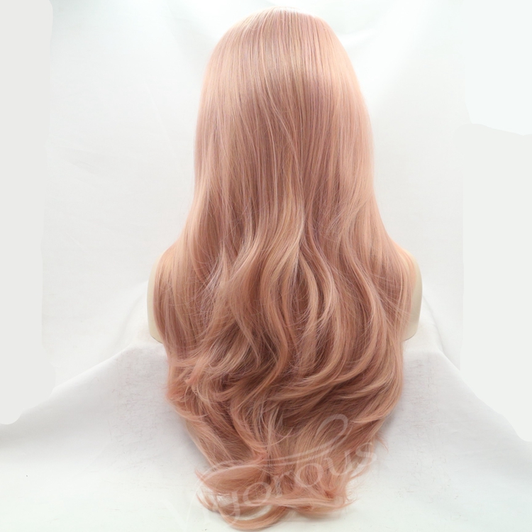 Vigorous mono long premium high quality straight wholesale black women synthetic hair wigs with lace front