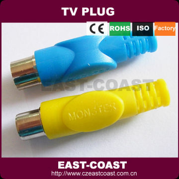 Fish eye coaxial cable pal tv connector